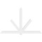 Ekena Millwork Kennewick Architectural Grade PVC Gable Bracket, 108"W x 67 1/2"H x 4"D x 6"F, 15/12 Pitch GBP108X68X0406KEN00 - alternate 5